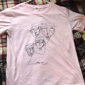 Cute and comfy light pink artsy top